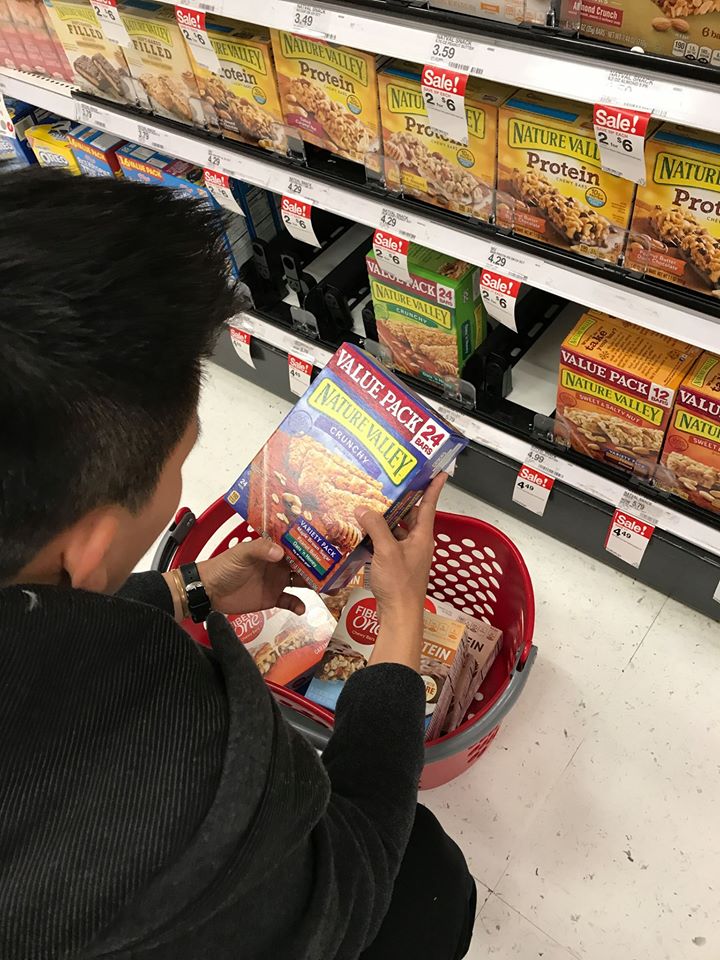 Khailee shopping at Target